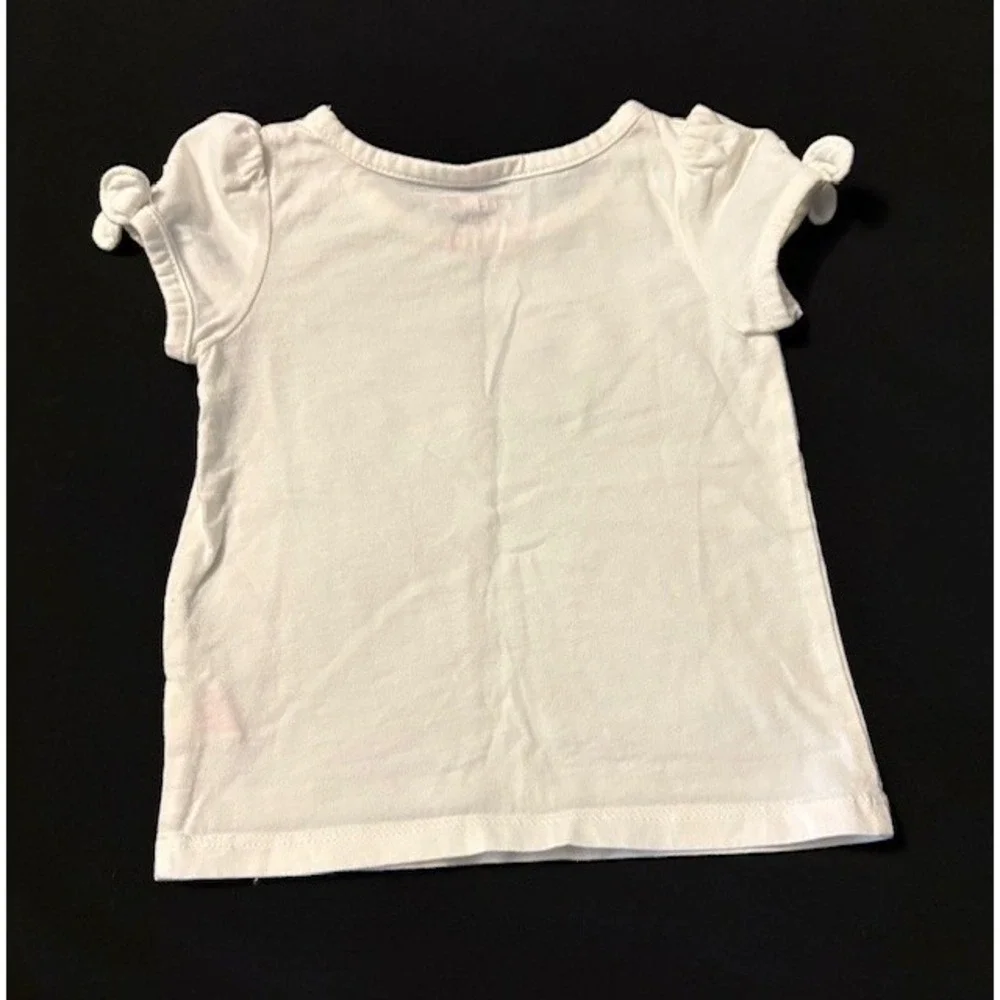 OshKosh b'gosh size 12 months patriotic tee with bow accents on cap sleeves